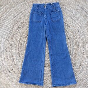 Maeve Junie High-Rise Wide-Leg Jeans Size 28 Inseam 32
